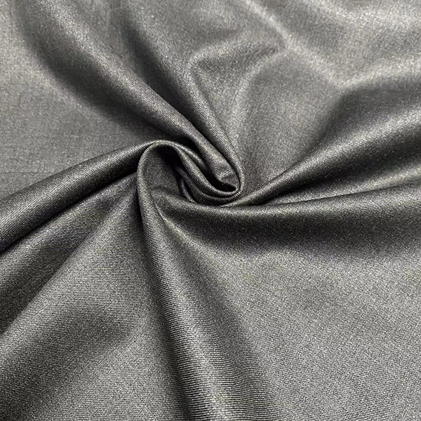 Shiny Grey 70 Polyester 30 Rayon 210 gsm Twill Fabric 